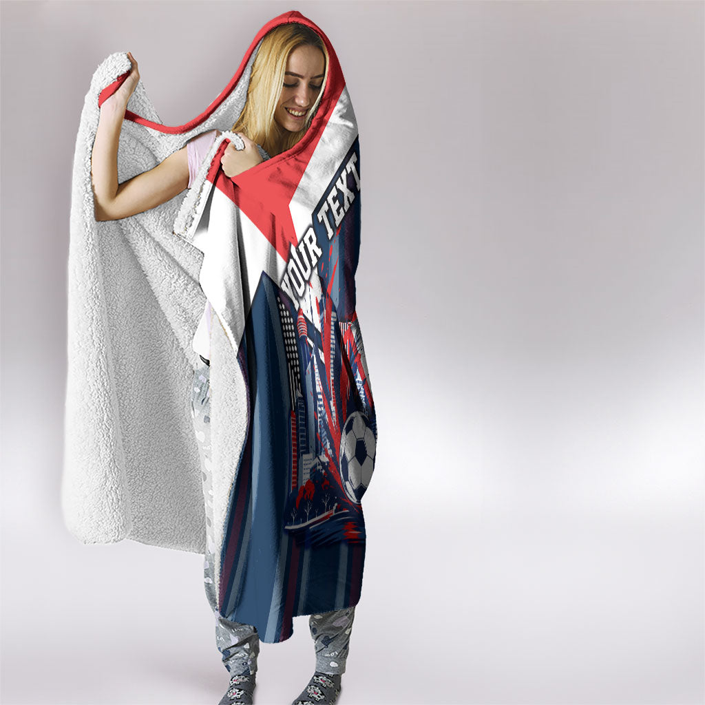 Personalised Sydney Roosters City Of Rugby Hooded Blanket Sydney City Skyline Illustration Dynamic Sport Fan