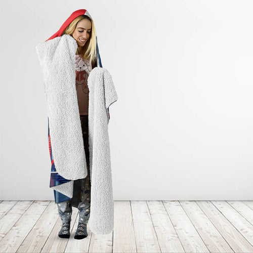 Personalised Sydney Roosters City Of Rugby Hooded Blanket Sydney City Skyline Illustration Dynamic Sport Fan