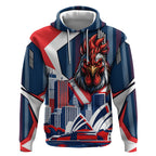 Personalised Sydney Roosters City Of Rugby Hoodie Sydney City Skyline Illustration Dynamic Sport Fan