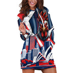 Personalised Sydney Roosters City Of Rugby Hoodie Dress Sydney City Skyline Illustration Dynamic Sport Fan