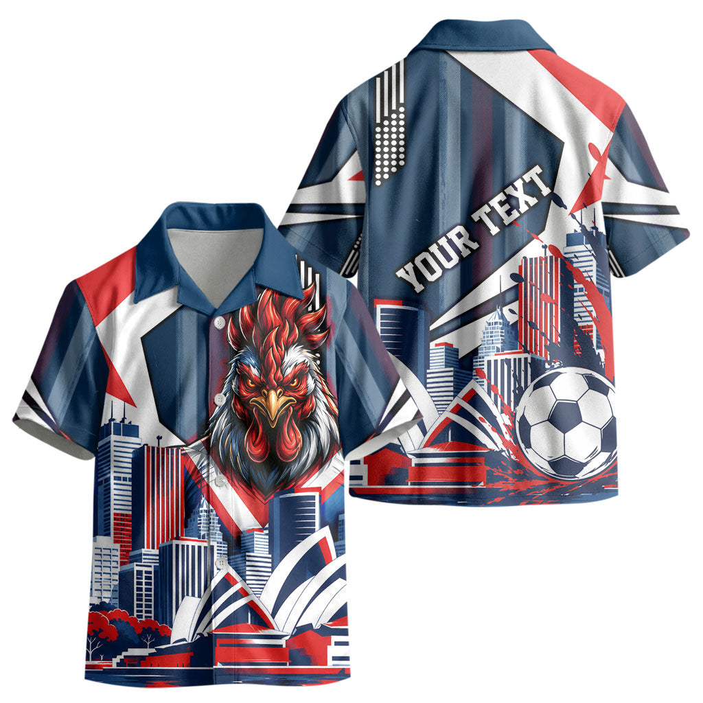 Personalised Sydney Roosters City Of Rugby Kid Hawaiian Shirt Sydney City Skyline Illustration Dynamic Sport Fan