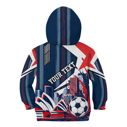 Personalised Sydney Roosters City Of Rugby Kid Hoodie Sydney City Skyline Illustration Dynamic Sport Fan