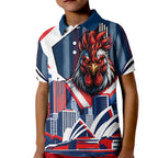 Personalised Sydney Roosters City Of Rugby Kid Polo Shirt Sydney City Skyline Illustration Dynamic Sport Fan