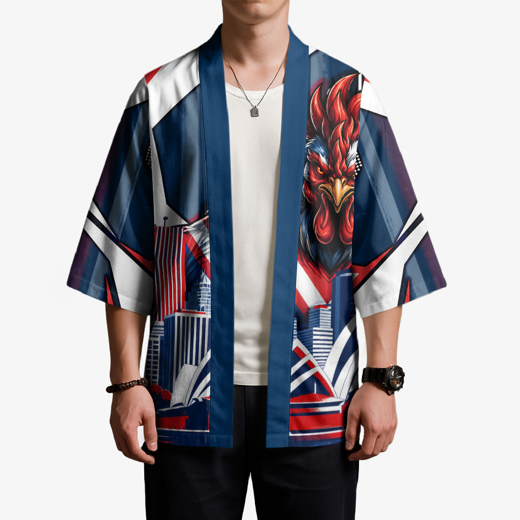 Personalised Sydney Roosters City Of Rugby Kimono Sydney City Skyline Illustration Dynamic Sport Fan