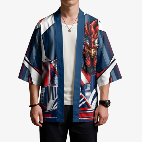 Personalised Sydney Roosters City Of Rugby Kimono Sydney City Skyline Illustration Dynamic Sport Fan