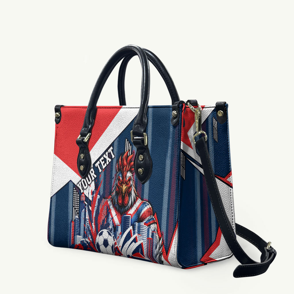 Personalised Sydney Roosters City Of Rugby Leather Bag Sydney City Skyline Illustration Dynamic Sport Fan