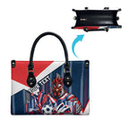 Personalised Sydney Roosters City Of Rugby Leather Bag Sydney City Skyline Illustration Dynamic Sport Fan