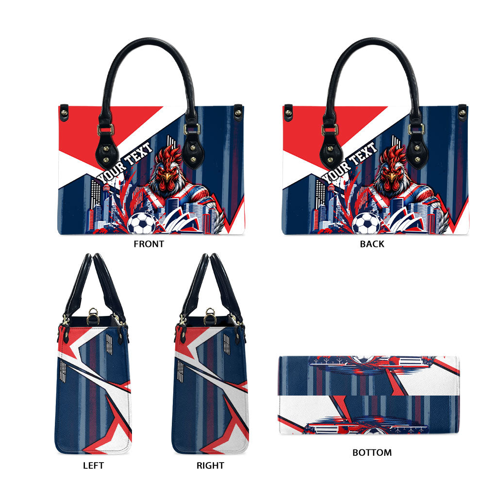 Personalised Sydney Roosters City Of Rugby Leather Bag Sydney City Skyline Illustration Dynamic Sport Fan