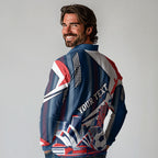 Personalised Sydney Roosters City Of Rugby Long Sleeve Polo Shirt Sydney City Skyline Illustration Dynamic Sport Fan