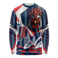 Personalised Sydney Roosters City Of Rugby Long Sleeve Shirt Sydney City Skyline Illustration Dynamic Sport Fan
