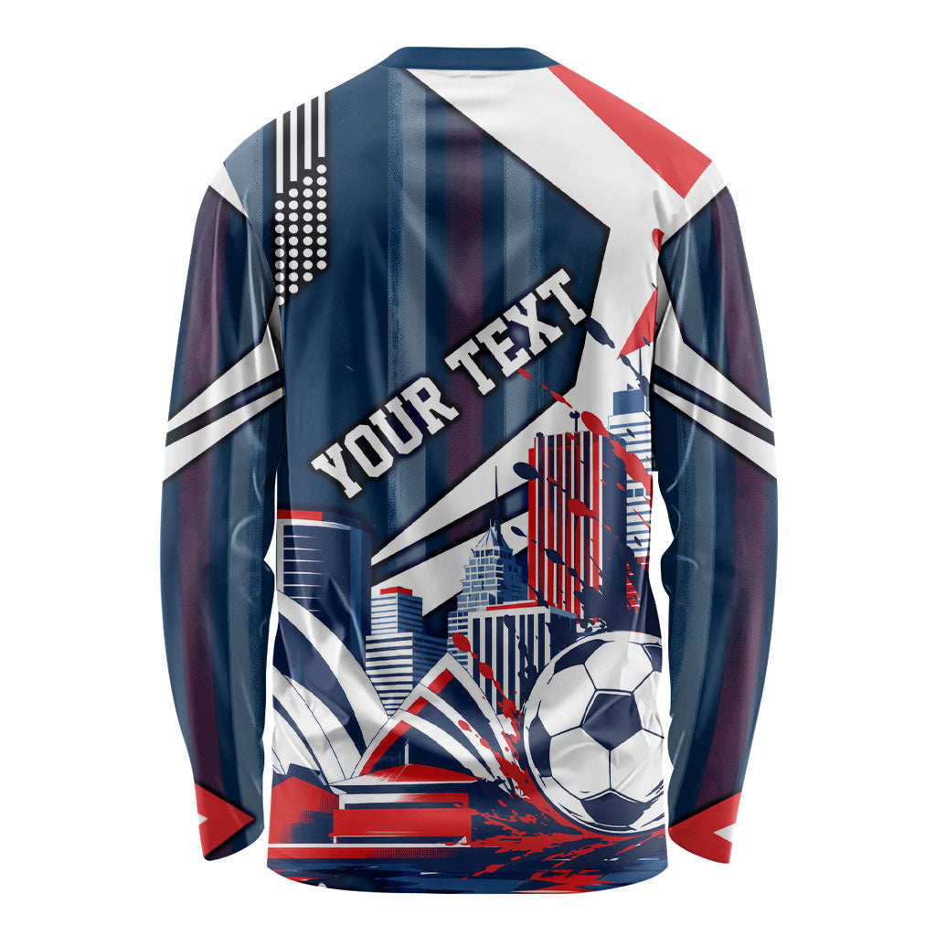Personalised Sydney Roosters City Of Rugby Long Sleeve Shirt Sydney City Skyline Illustration Dynamic Sport Fan
