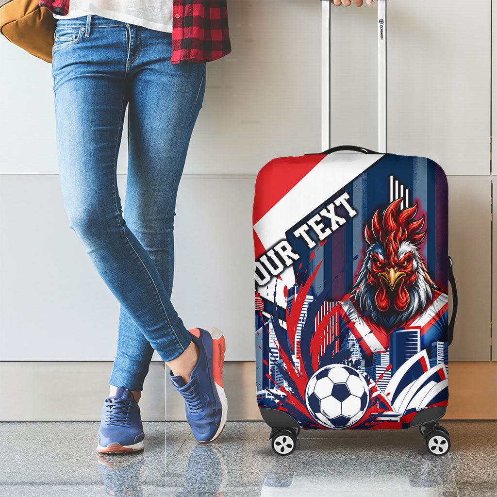 Personalised Sydney Roosters City Of Rugby Luggage Cover Sydney City Skyline Illustration Dynamic Sport Fan