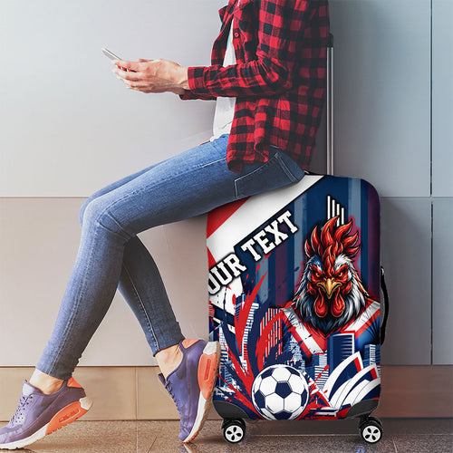 Personalised Sydney Roosters City Of Rugby Luggage Cover Sydney City Skyline Illustration Dynamic Sport Fan