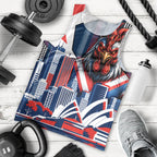 Personalised Sydney Roosters City Of Rugby Men Tank Top Sydney City Skyline Illustration Dynamic Sport Fan