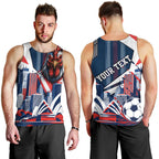 Personalised Sydney Roosters City Of Rugby Men Tank Top Sydney City Skyline Illustration Dynamic Sport Fan