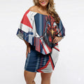 Personalised Sydney Roosters City Of Rugby Off Shoulder Short Dress Sydney City Skyline Illustration Dynamic Sport Fan