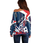 Personalised Sydney Roosters City Of Rugby Off Shoulder Sweater Sydney City Skyline Illustration Dynamic Sport Fan