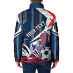 Personalised Sydney Roosters City Of Rugby Padded Jacket Sydney City Skyline Illustration Dynamic Sport Fan
