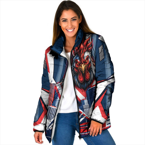 Personalised Sydney Roosters City Of Rugby Padded Jacket Sydney City Skyline Illustration Dynamic Sport Fan