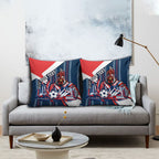 Personalised Sydney Roosters City Of Rugby Pillow Cover Sydney City Skyline Illustration Dynamic Sport Fan