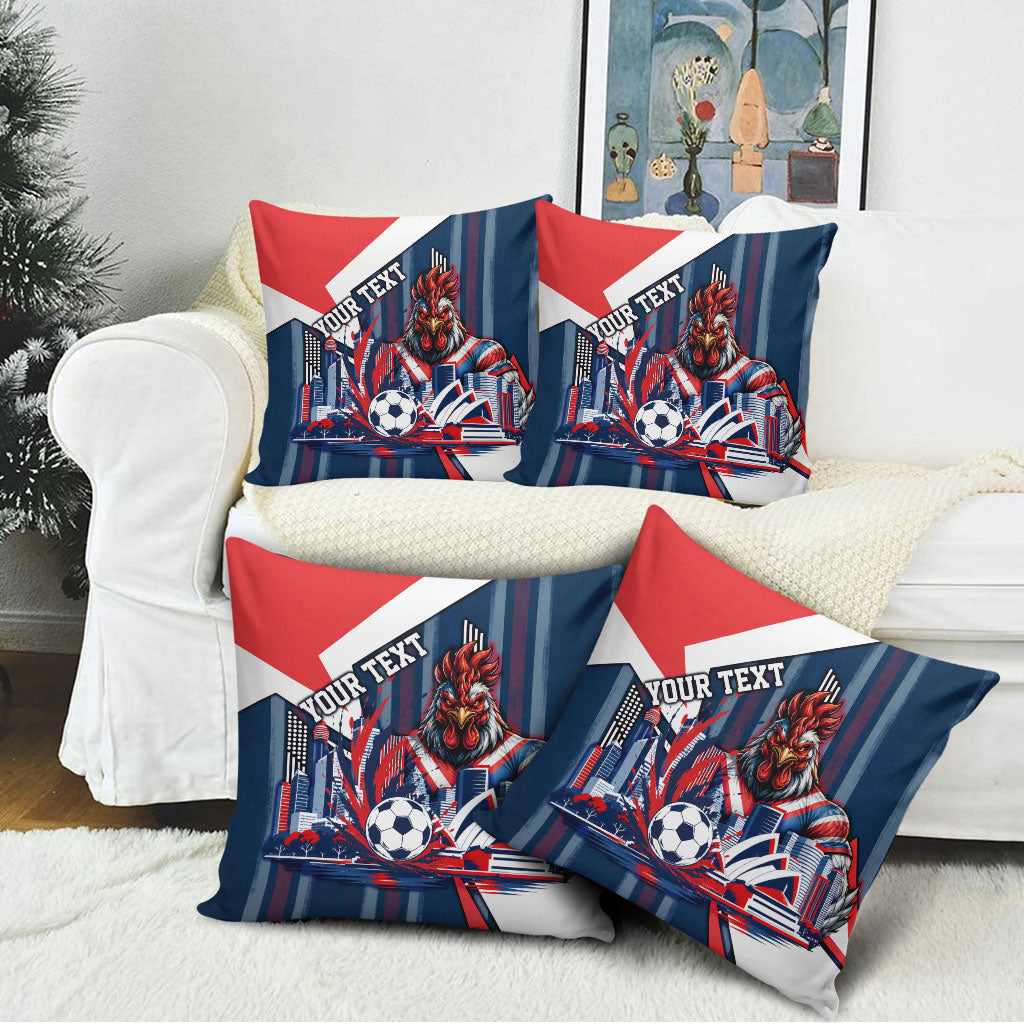 Personalised Sydney Roosters City Of Rugby Pillow Cover Sydney City Skyline Illustration Dynamic Sport Fan