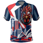 Personalised Sydney Roosters City Of Rugby Polo Shirt Sydney City Skyline Illustration Dynamic Sport Fan