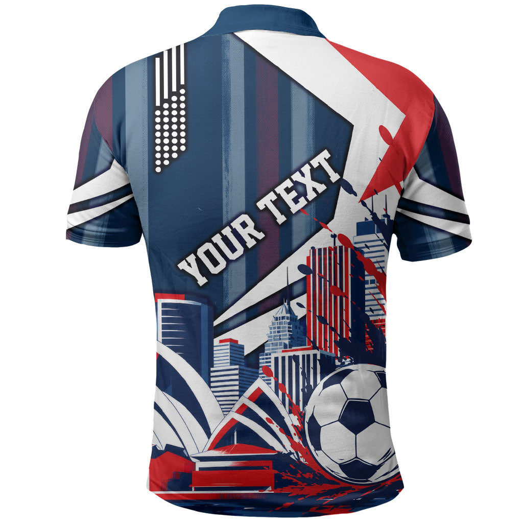 Personalised Sydney Roosters City Of Rugby Polo Shirt Sydney City Skyline Illustration Dynamic Sport Fan