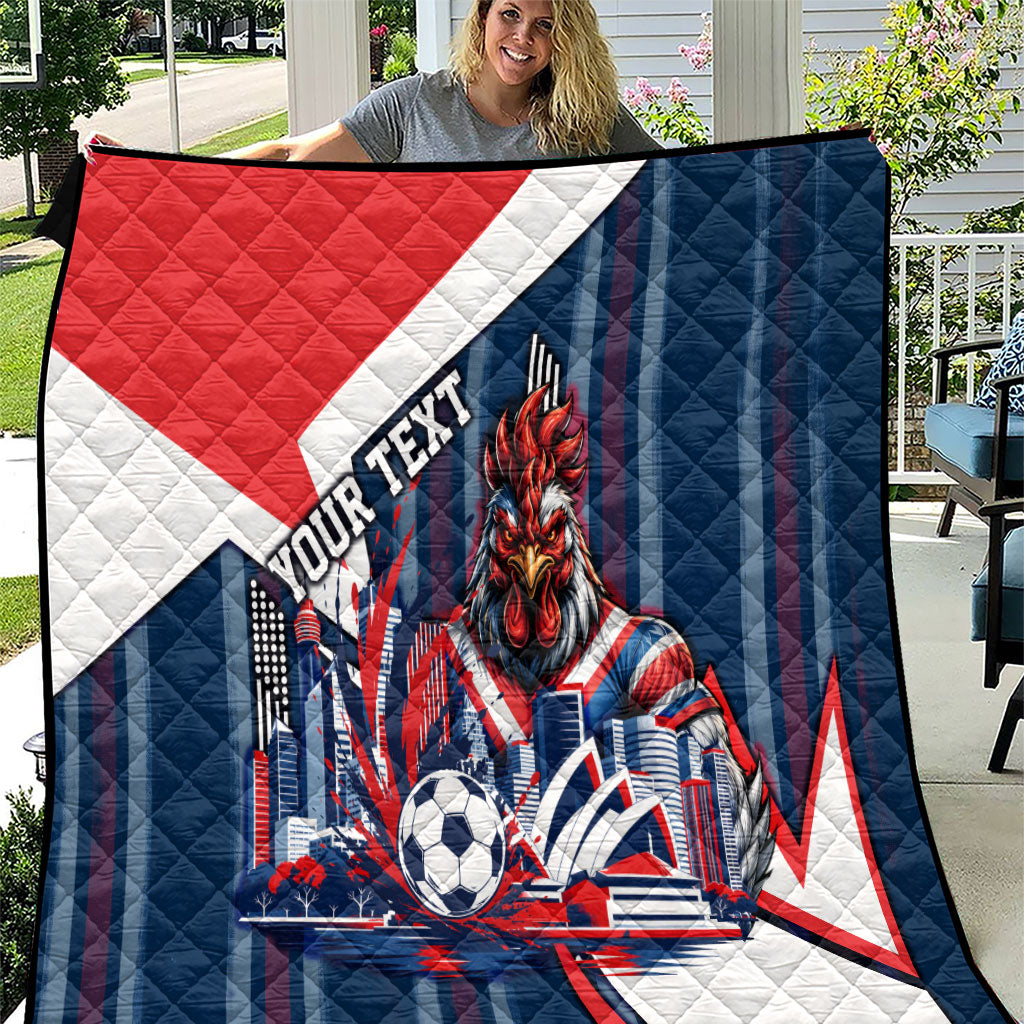 Personalised Sydney Roosters City Of Rugby Quilt Sydney City Skyline Illustration Dynamic Sport Fan