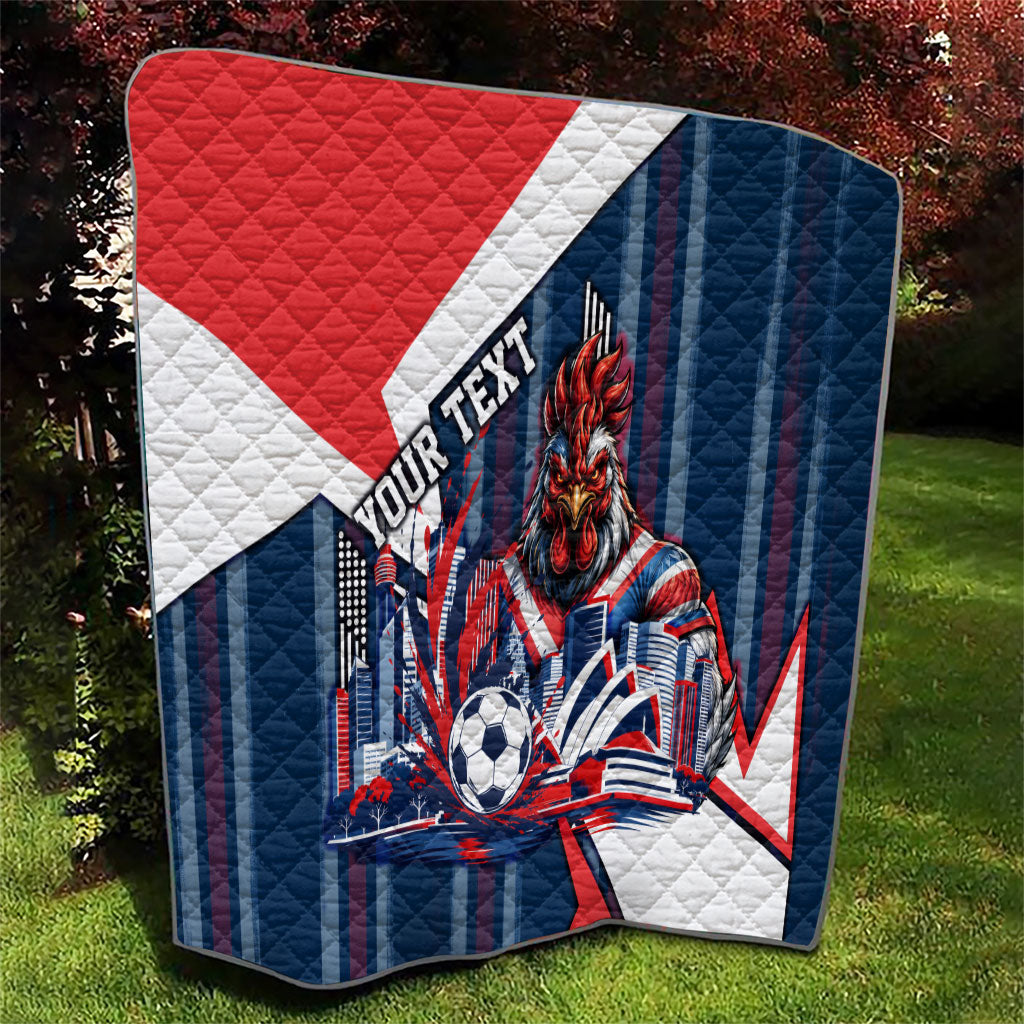Personalised Sydney Roosters City Of Rugby Quilt Sydney City Skyline Illustration Dynamic Sport Fan