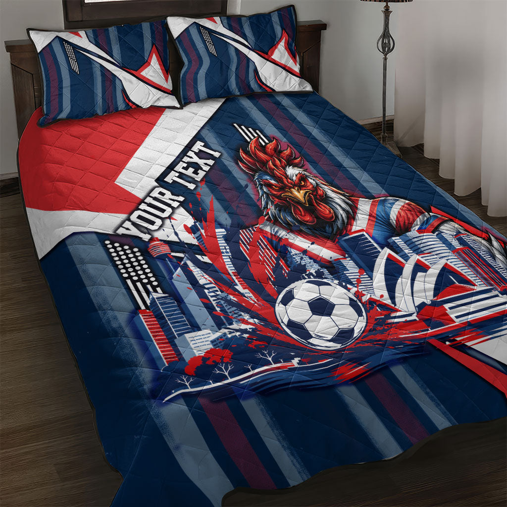 Personalised Sydney Roosters City Of Rugby Quilt Bed Set Sydney City Skyline Illustration Dynamic Sport Fan
