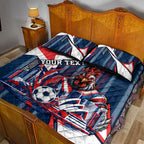 Personalised Sydney Roosters City Of Rugby Quilt Bed Set Sydney City Skyline Illustration Dynamic Sport Fan