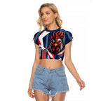Personalised Sydney Roosters City Of Rugby Raglan Cropped T Shirt Sydney City Skyline Illustration Dynamic Sport Fan