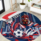 Personalised Sydney Roosters City Of Rugby Round Carpet Sydney City Skyline Illustration Dynamic Sport Fan