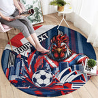 Personalised Sydney Roosters City Of Rugby Round Carpet Sydney City Skyline Illustration Dynamic Sport Fan