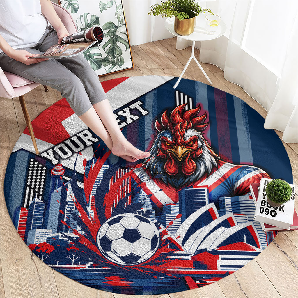 Personalised Sydney Roosters City Of Rugby Round Carpet Sydney City Skyline Illustration Dynamic Sport Fan