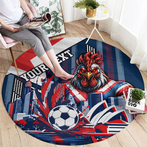 Personalised Sydney Roosters City Of Rugby Round Carpet Sydney City Skyline Illustration Dynamic Sport Fan