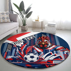 Personalised Sydney Roosters City Of Rugby Round Carpet Sydney City Skyline Illustration Dynamic Sport Fan