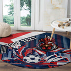 Personalised Sydney Roosters City Of Rugby Round Carpet Sydney City Skyline Illustration Dynamic Sport Fan
