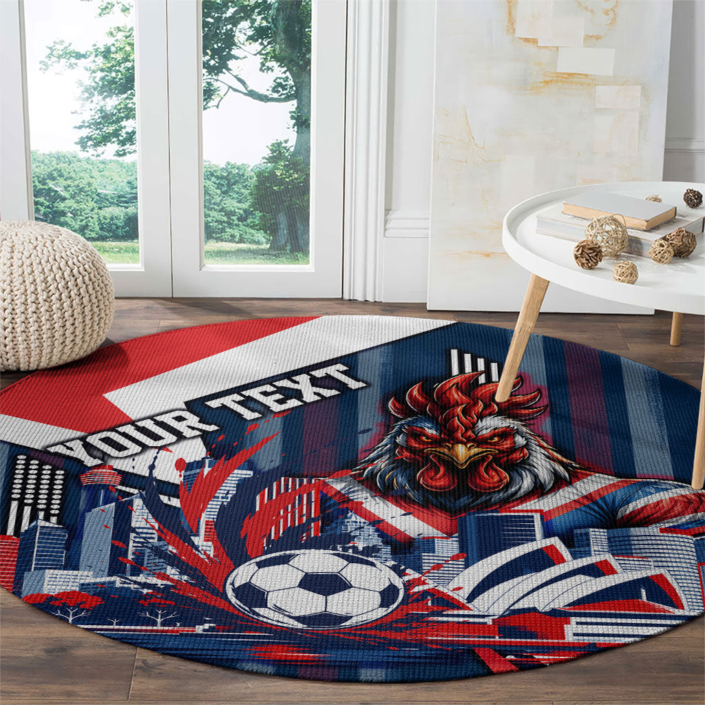 Personalised Sydney Roosters City Of Rugby Round Carpet Sydney City Skyline Illustration Dynamic Sport Fan