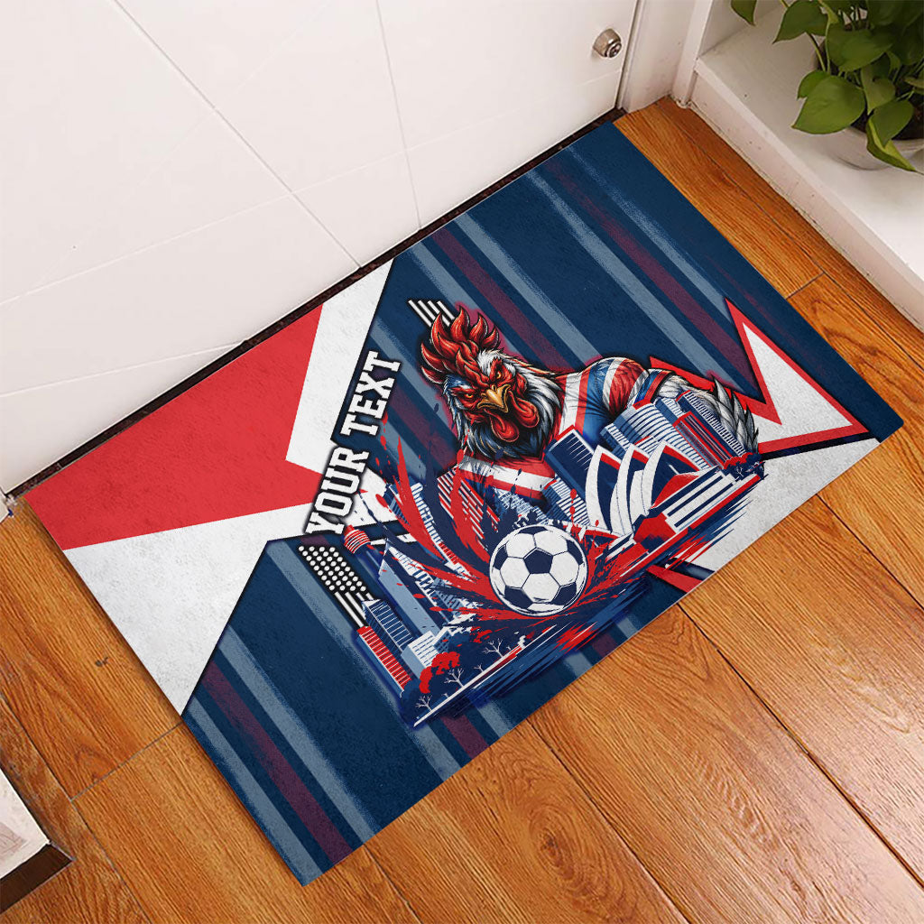 Personalised Sydney Roosters City Of Rugby Rubber Doormat Sydney City Skyline Illustration Dynamic Sport Fan
