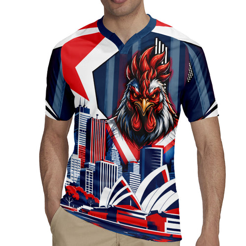 Personalised Sydney Roosters City Of Rugby Rugby Jersey Sydney City Skyline Illustration Dynamic Sport Fan