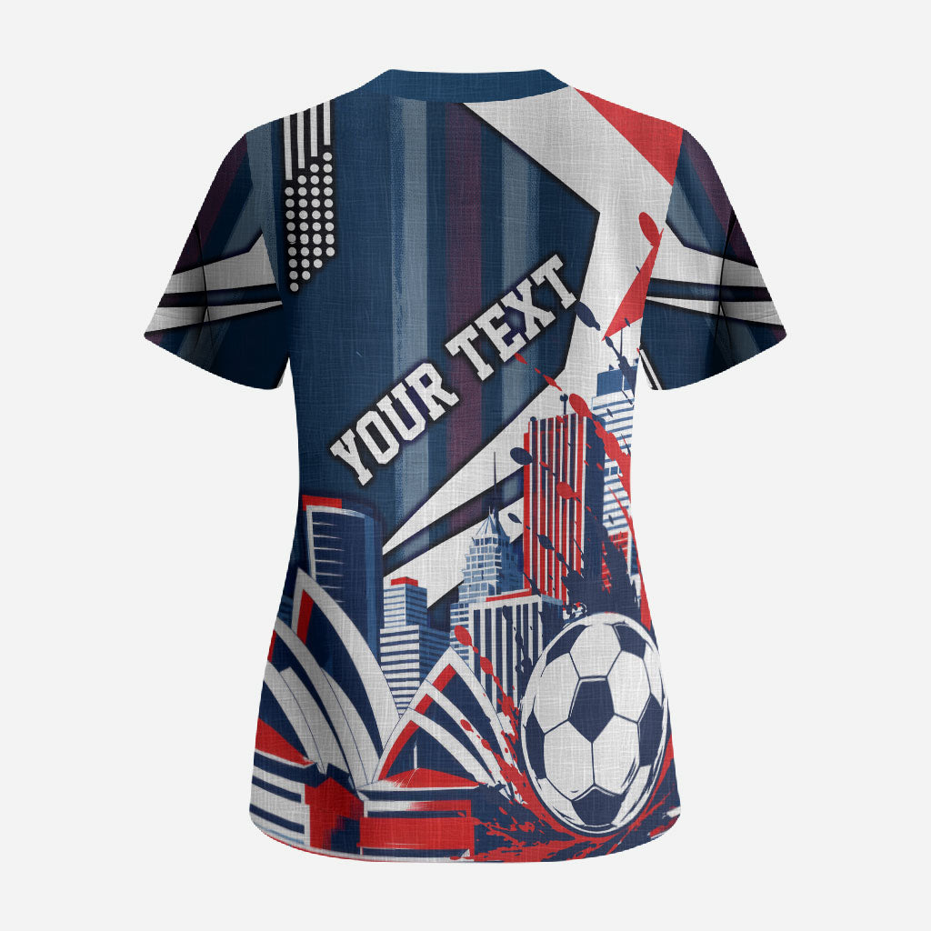 Personalised Sydney Roosters City Of Rugby Scrub Top Sydney City Skyline Illustration Dynamic Sport Fan