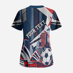 Personalised Sydney Roosters City Of Rugby Scrub Top Sydney City Skyline Illustration Dynamic Sport Fan