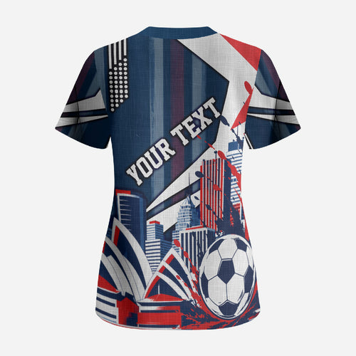 Personalised Sydney Roosters City Of Rugby Scrub Top Sydney City Skyline Illustration Dynamic Sport Fan
