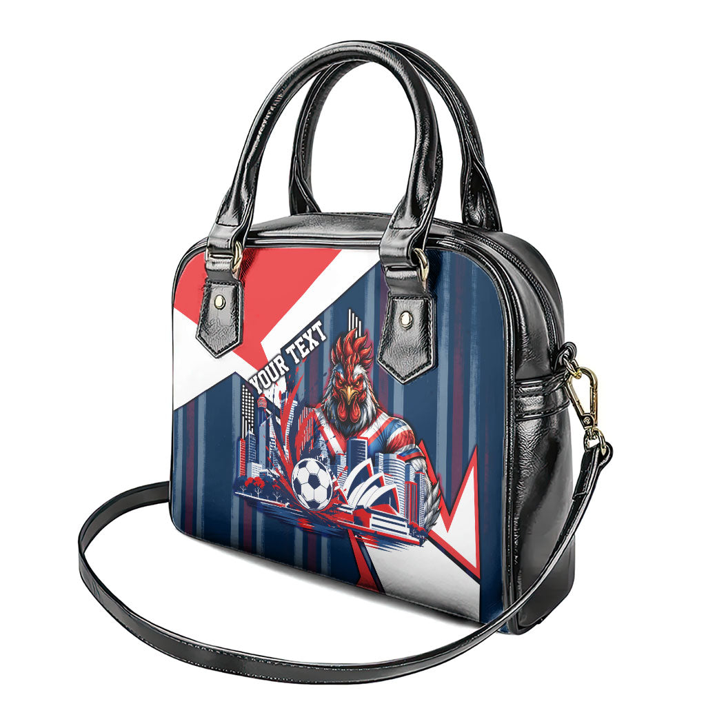 Personalised Sydney Roosters City Of Rugby Shoulder Handbag Sydney City Skyline Illustration Dynamic Sport Fan