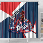Personalised Sydney Roosters City Of Rugby Shower Curtain Sydney City Skyline Illustration Dynamic Sport Fan