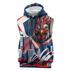 Personalised Sydney Roosters City Of Rugby Sleeveless Hoodie Sydney City Skyline Illustration Dynamic Sport Fan
