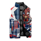 Personalised Sydney Roosters City Of Rugby Sleeveless Puffer Jacket Sydney City Skyline Illustration Dynamic Sport Fan