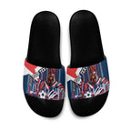 Personalised Sydney Roosters City Of Rugby Slide Sandals Sydney City Skyline Illustration Dynamic Sport Fan
