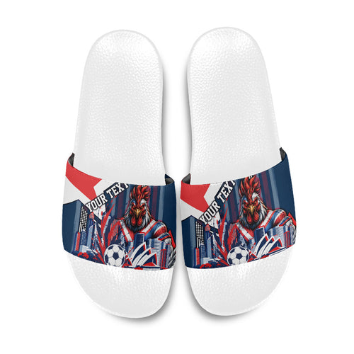 Personalised Sydney Roosters City Of Rugby Slide Sandals Sydney City Skyline Illustration Dynamic Sport Fan